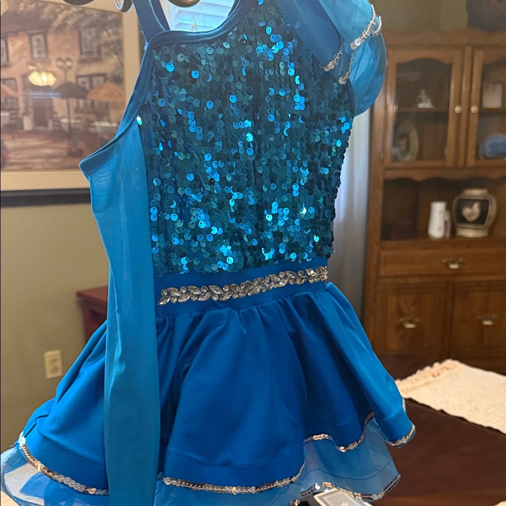 Weissman Blue Sequin Dance Costume